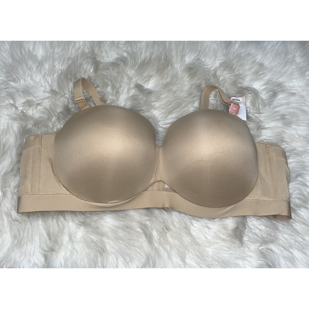 Cacique Comfort Bliss Multi-Way‎ Straps Underwire Bra Womens 50C Beige Comfort